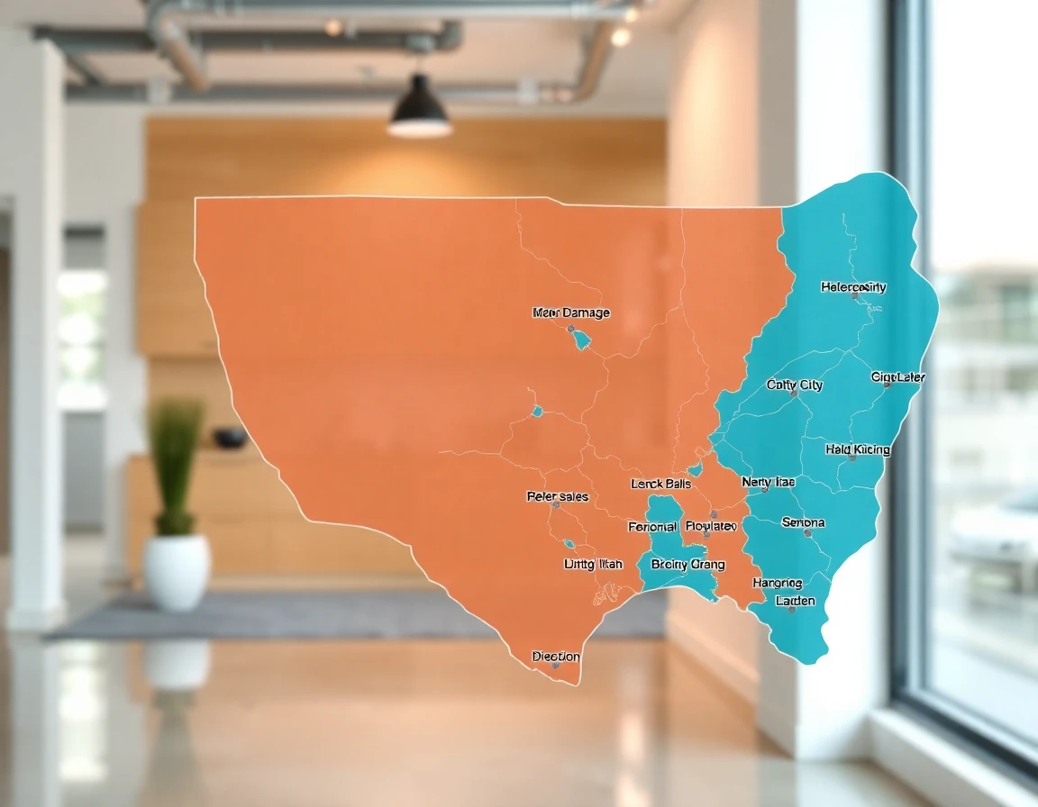 Water Damage Service Areas Map